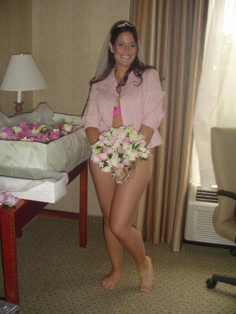 Brides in pantyhose  photo picture